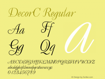 DecorC Regular Version 001.000图片样张