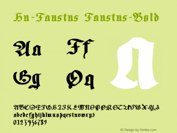 Hu-Faustus Faustus-Bold Version 001.000 Font Sample