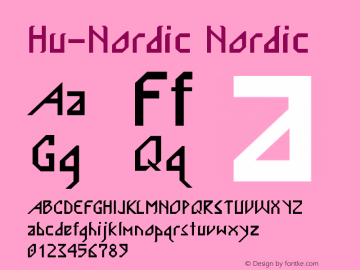Hu-Nordic Nordic Version 001.000 Font Sample