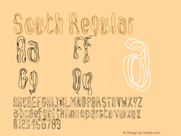 South Regular 001.000 Font Sample