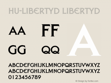 Hu-LibertyD LibertyD Version 001.000 Font Sample