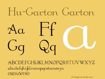 Hu-Garton Garton Version 001.000 Font Sample