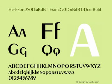 Hu-Exotc350DmBdBT Exotc350DmBdBT-DemiBold Version 001.000图片样张