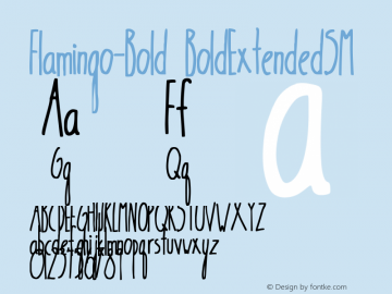 Flamingo-Bold BoldExtendedSM Version 1.0 Font Sample