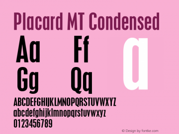 Placard MT Condensed Version 001.003图片样张