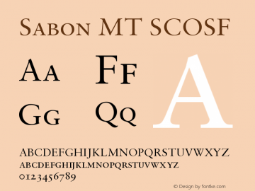 Sabon MT SCOSF Version 001.001图片样张