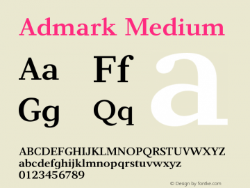 Admark Medium Version 001.000图片样张