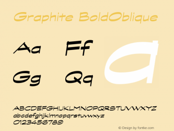 Graphite BoldOblique Version 001.000图片样张