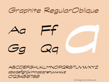 Graphite RegularOblique Version 001.000图片样张