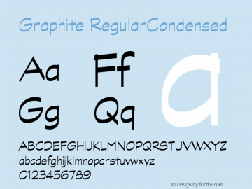 Graphite RegularCondensed Version 001.000 Font Sample