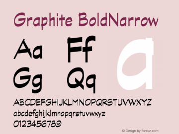 Graphite BoldNarrow Version 001.000 Font Sample