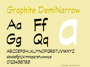 Graphite DemiNarrow Version 001.000 Font Sample