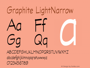 Graphite LightNarrow Version 001.000 Font Sample