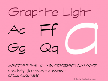 Graphite Light Version 001.000 Font Sample