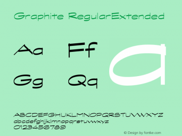 Graphite RegularExtended Version 001.000 Font Sample