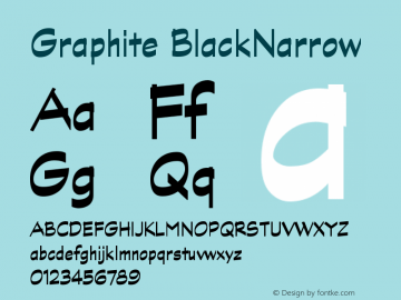 Graphite BlackNarrow Version 001.000 Font Sample