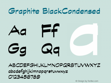 Graphite BlackCondensed Version 001.000 Font Sample