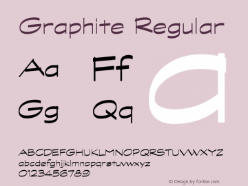 Graphite Regular Version 001.000 Font Sample