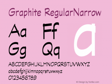 Graphite RegularNarrow Version 001.000图片样张