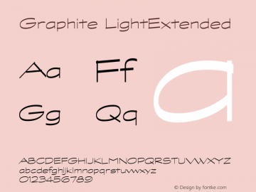 Graphite LightExtended Version 001.000 Font Sample