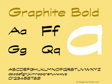 Graphite Bold Version 001.000 Font Sample