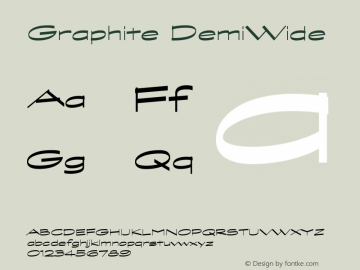 Graphite DemiWide Version 001.000 Font Sample