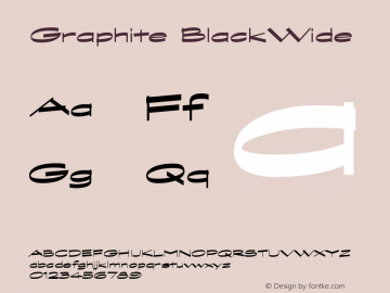 Graphite BlackWide Version 001.000 Font Sample