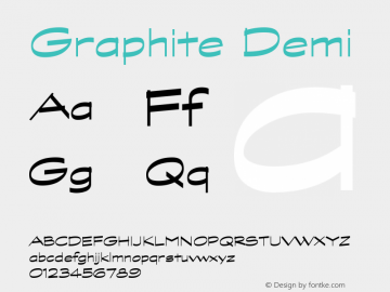 Graphite Demi Version 001.000 Font Sample