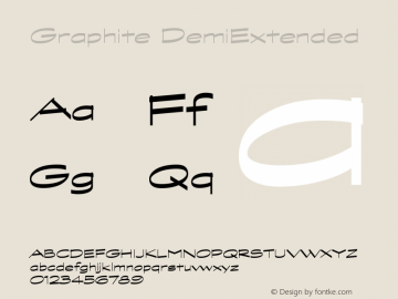 Graphite DemiExtended Version 001.000 Font Sample