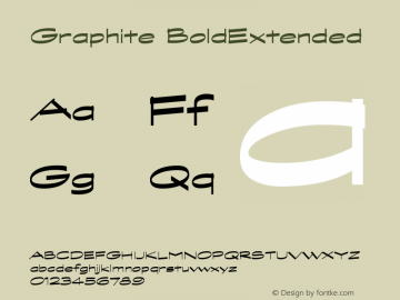 Graphite BoldExtended Version 001.000 Font Sample