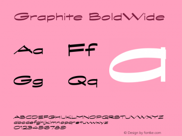 Graphite BoldWide Version 001.000 Font Sample