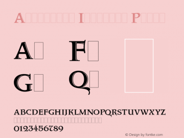 Aquitaine Initials Plain Version 1.0 Font Sample