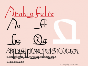 Arabia Felix Version 001.000 Font Sample
