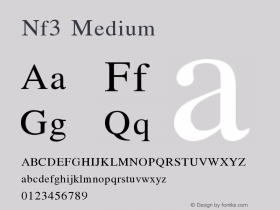 Nf3 Medium Version 001.000 Font Sample