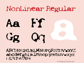NonLinear Regular Version 001.000 Font Sample