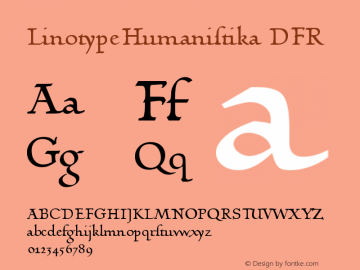 LinotypeHumanistika DFR Version 001.000 Font Sample