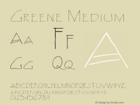 Greene Medium Version 001.000 Font Sample