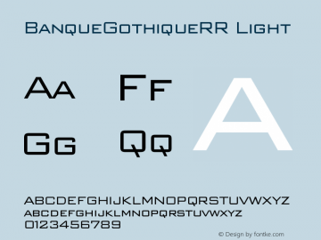 BanqueGothiqueRR Light Version 001.004图片样张