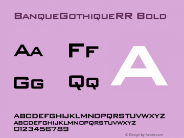 BanqueGothiqueRR Bold Version 001.004图片样张
