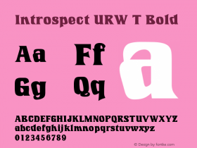Introspect URW T Bold Version 1.05图片样张