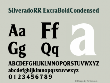 SilveradoRR ExtraBoldCondensed Version 001.004图片样张