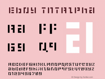 Eboy TNTAlpha Version 001.000 Font Sample