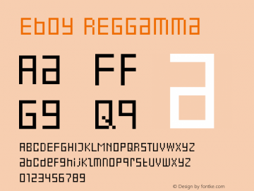 Eboy REGGamma Version 001.000 Font Sample