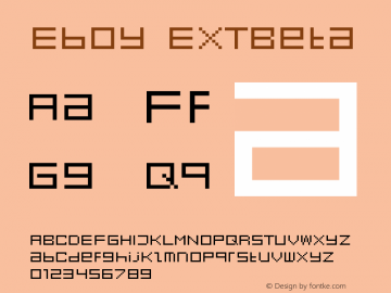 Eboy EXTBeta Version 001.000 Font Sample