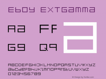 Eboy EXTGamma Version 001.000 Font Sample