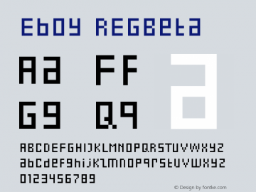 Eboy REGBeta Version 001.000 Font Sample