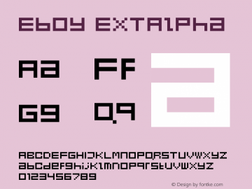 Eboy EXTAlpha Version 001.000 Font Sample