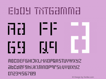 Eboy TNTGamma Version 001.000 Font Sample