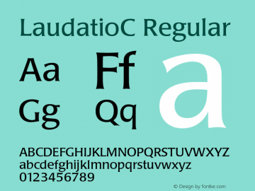 LaudatioC Regular OTF 1.0;PS 001.000;Core 116;AOCW 1.0 161 Font Sample