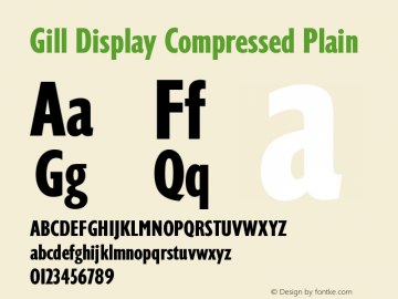 Gill Display Compressed Plain Version 1.0图片样张